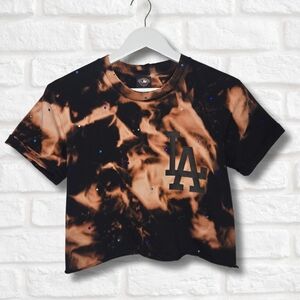 Los Angeles Dodgers Crop Top W/Rhinestones